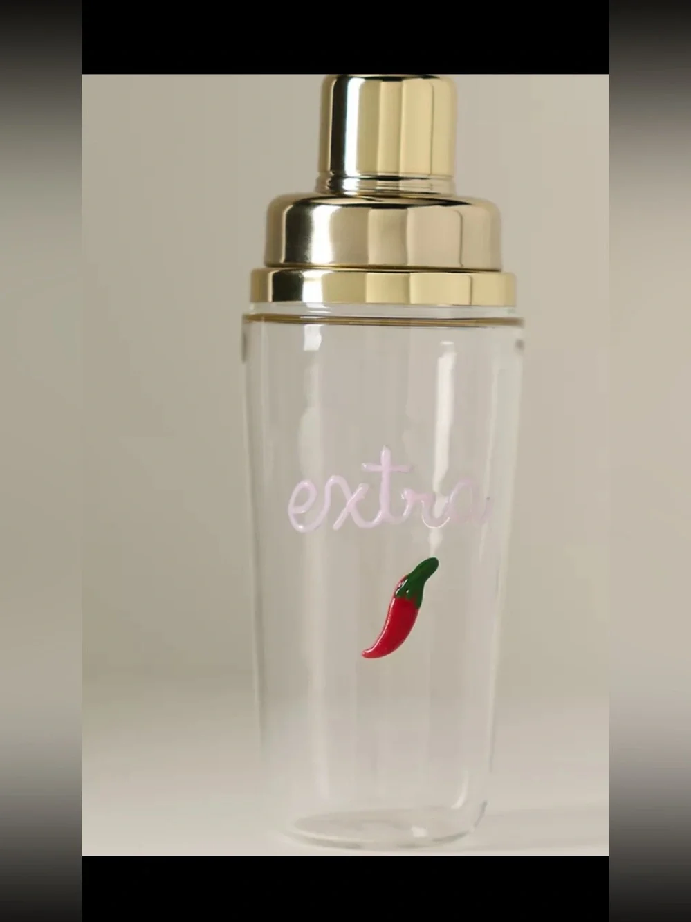 Anthropologie Love Notes Cocktail Shaker.